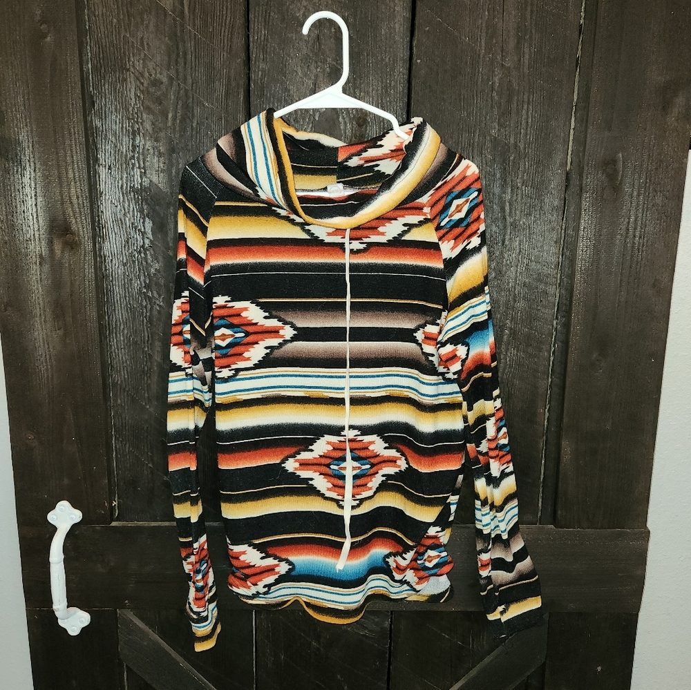 Aztec print hoodie